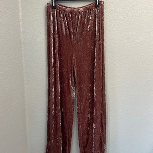 Elizabeth and James Wide Leg Velvet Lounge Pants